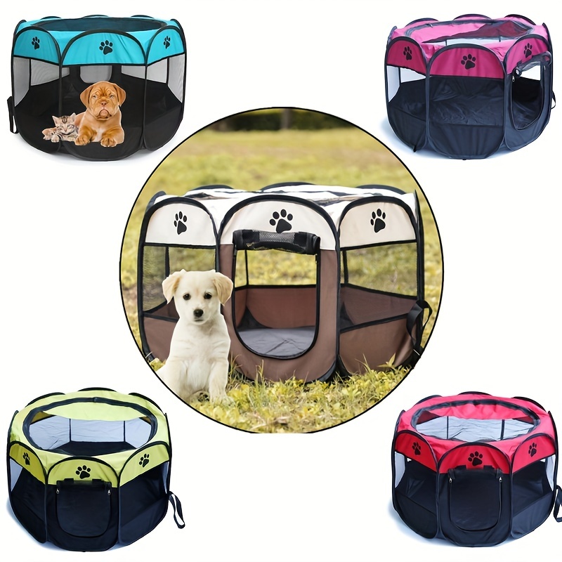 Portable folding outlet pet tent