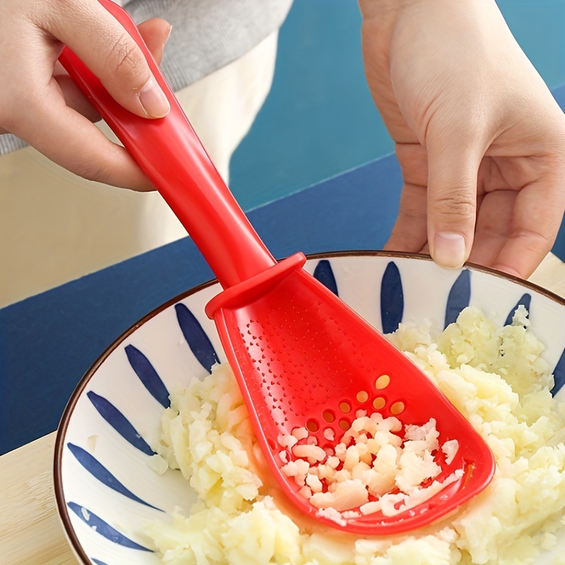Silicone Cuisine Cooking Spoon Strainers Multifunctional Potato Mashed  Ginger Garlic Press Colander Rice Scoop Kitchen Tools
