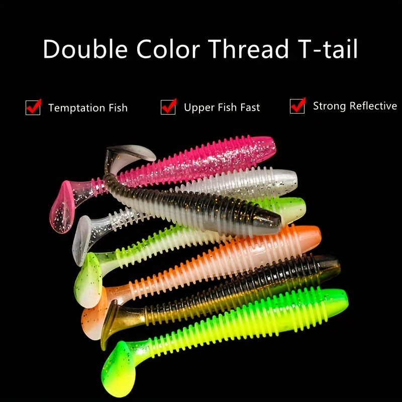 Imitation Loach Lure Threaded T tail Soft Bait Soft Worm - Temu Canada