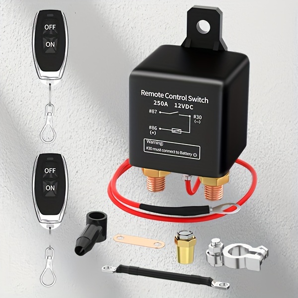 Remote Negative Battery Kill Switch Kit,Car Kill Switch Anti Theft DC