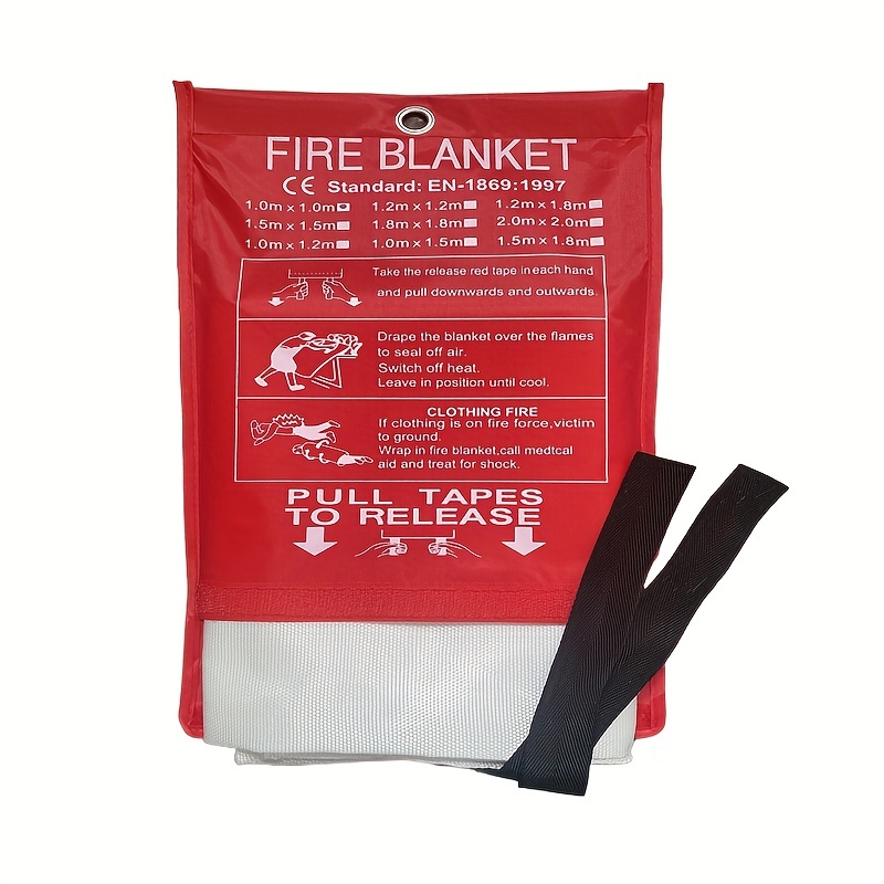 Fiberglass Emergency Fire Blankets for Home and Kitchen (2-Packs) 47 in. x  47 in. Retardant Fabric