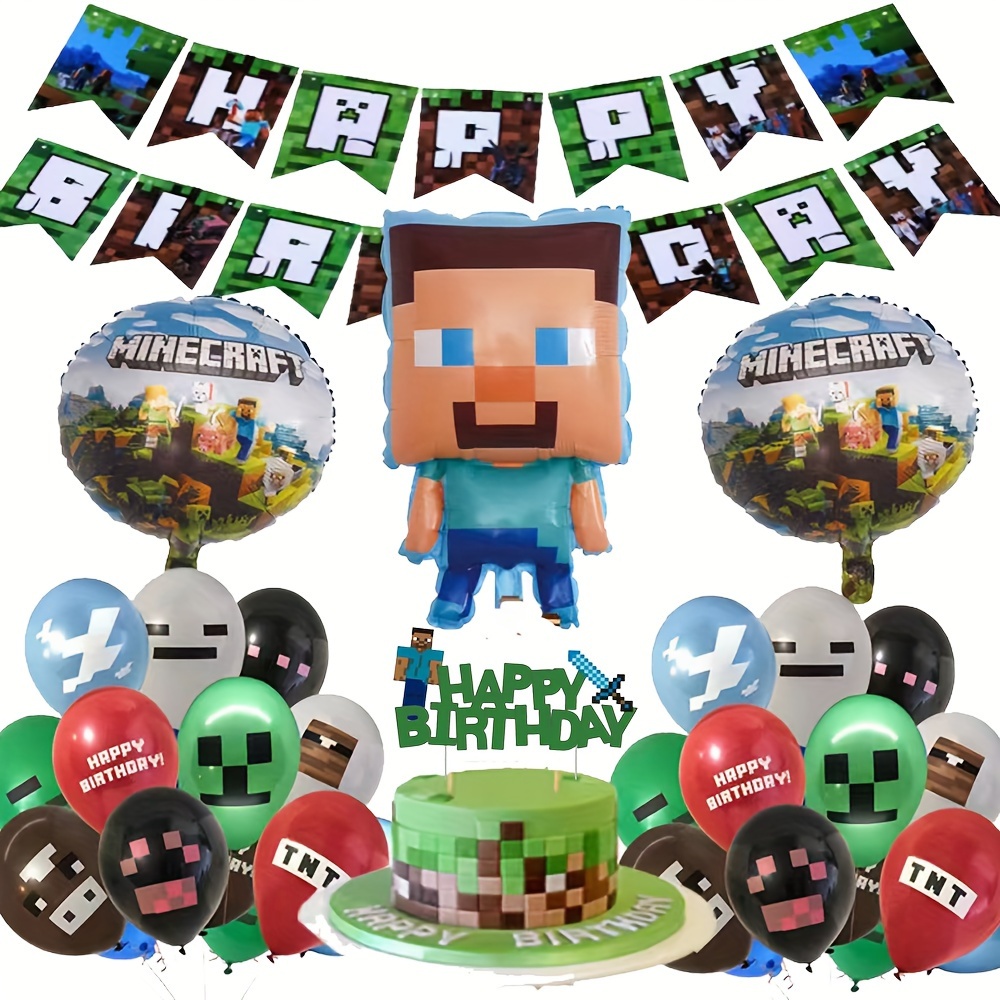 16 bolsas de regalo de fiesta de mineros dulces dulces dulces cumpleaños  videojuego fiesta niños favor bolsa pixel tema decoración