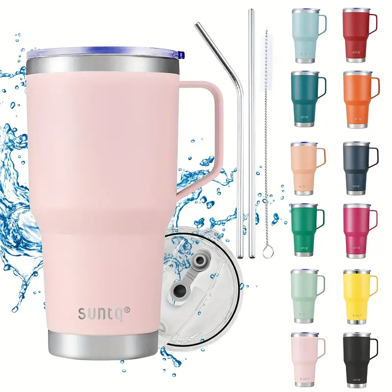Double Wall Vacuum Insulated Tumbler With Straw And - Temu