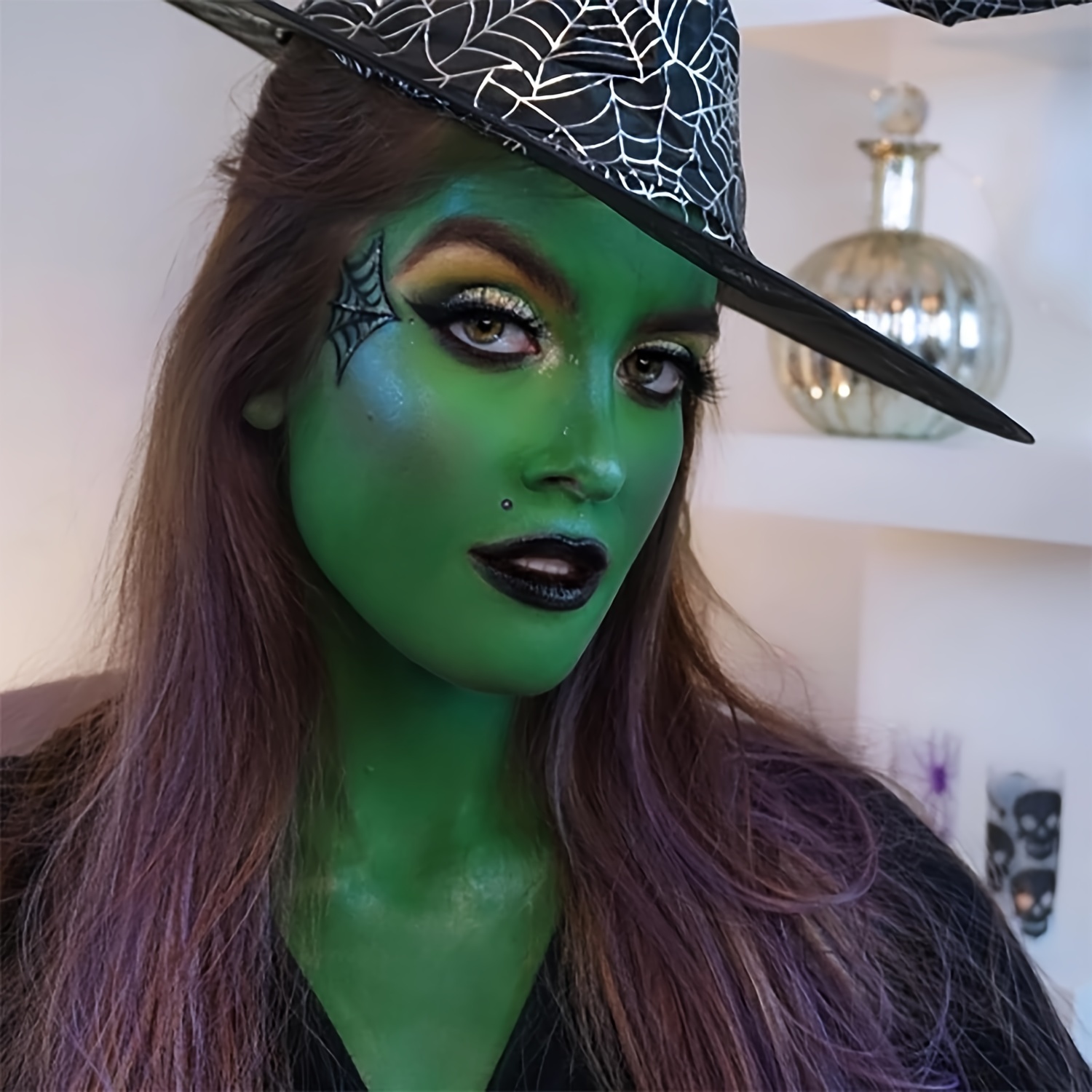 Halloween Wicked Witch Makeup  Fungal Acne Friendly Face Paint