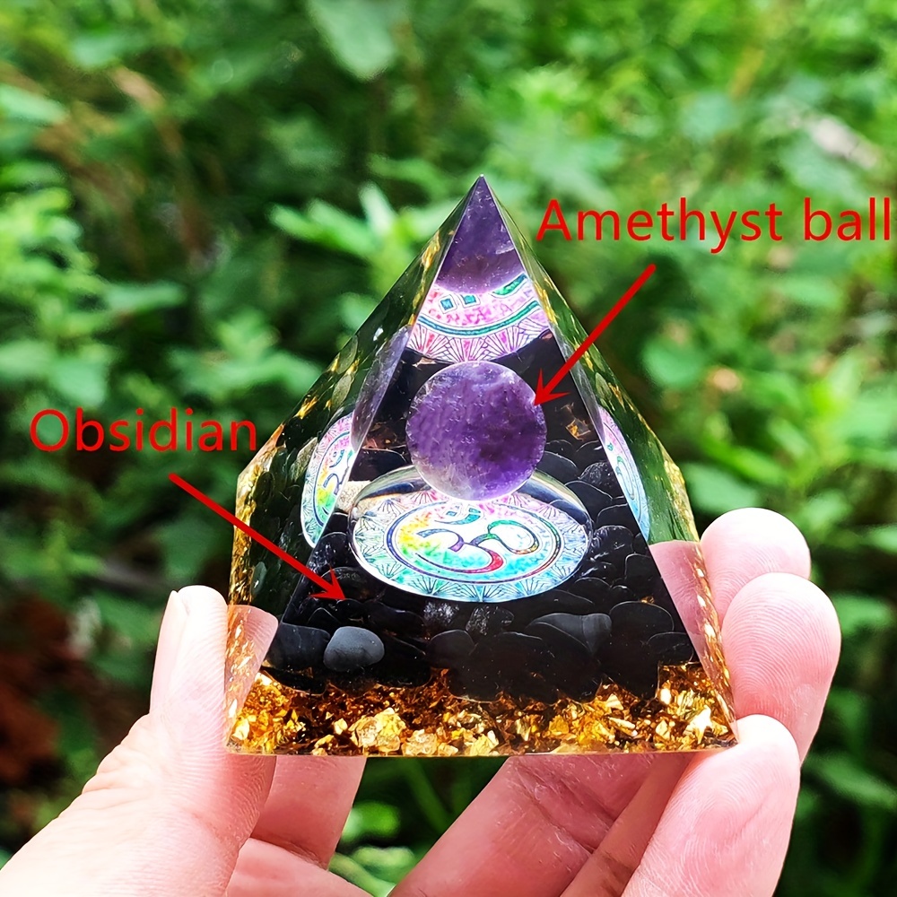 Chakra Orgonite Pyramid Energy Generator Healing Crystal
