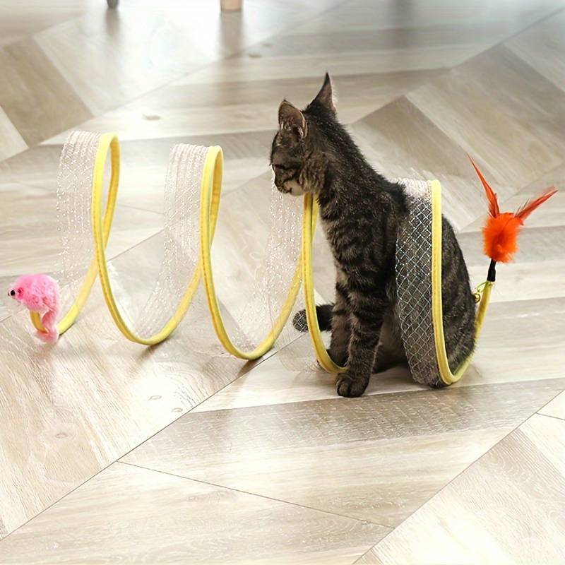 Jouet Pour Chat, Tunnel pour Chat avec 5 Canaux pliables, Chat