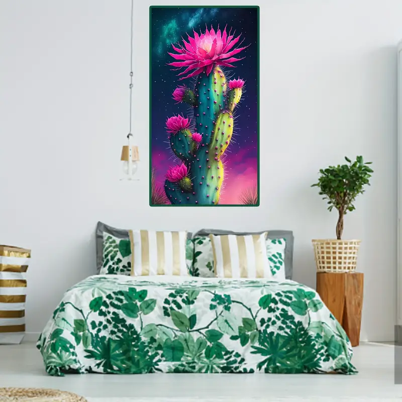 Cactus Flower Diamond Painting Kits Adult Diamond Art - Temu