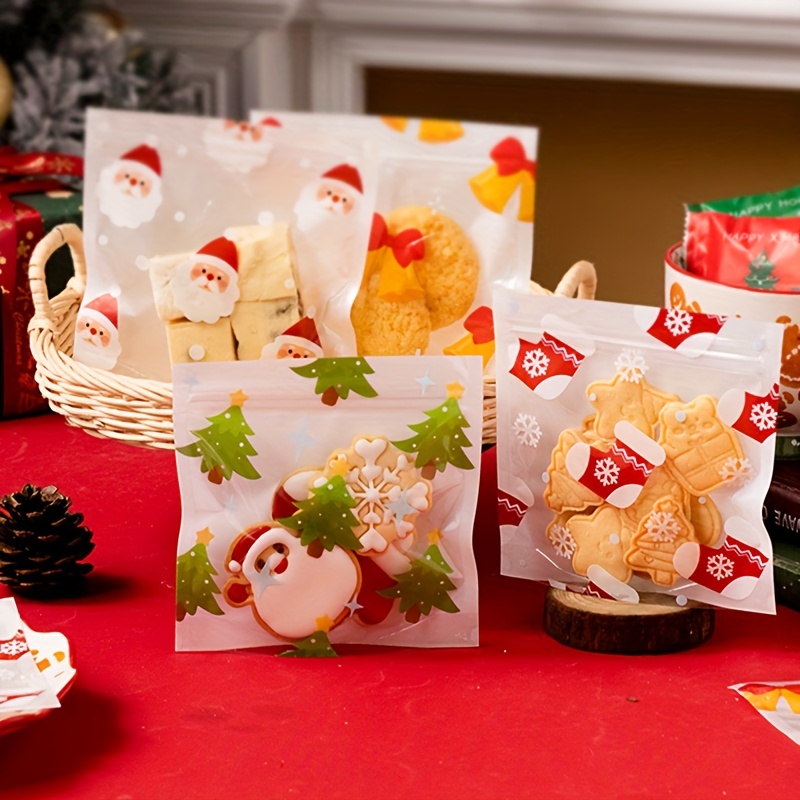Set of Christmas Holiday Treat Bags with Zip Lock - 3 Assorted Styles - DIY  Tool Supply
