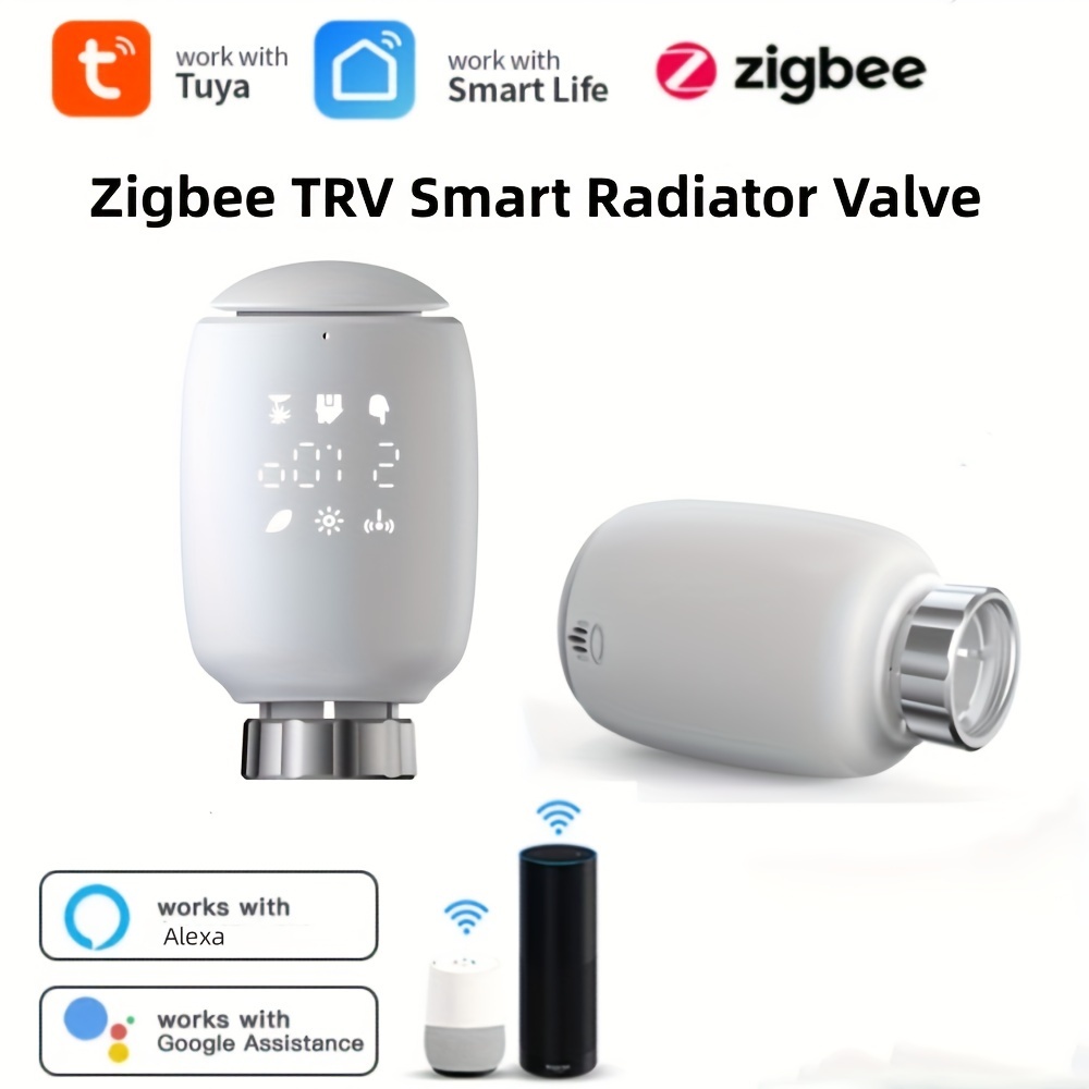 Tuya Zigbee Trv Smart Radiator Valve Thermostat Control - Temu