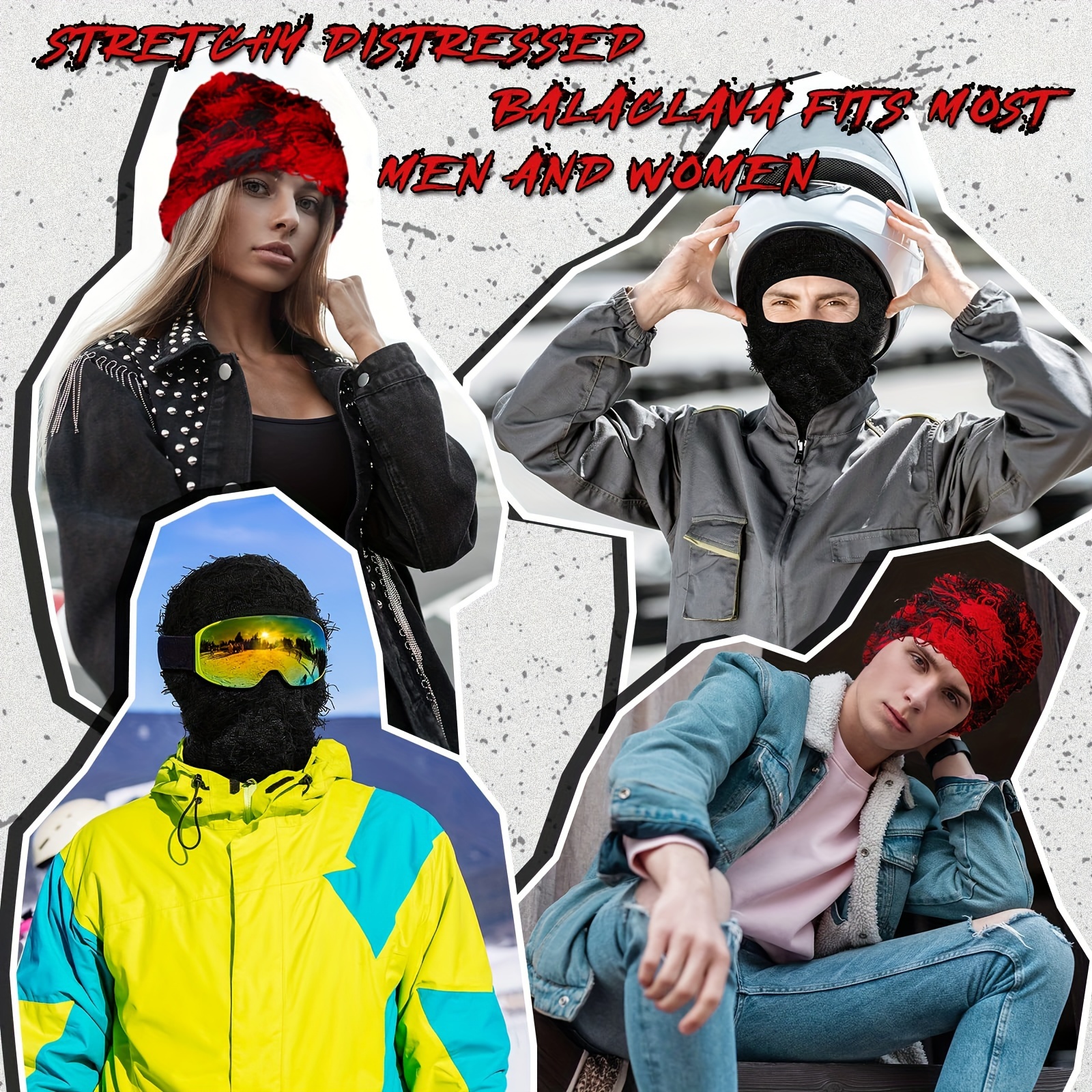 Knit Ski Mask Hat, Balaclava Full Face Ski Mask, Winter Sports Hat,  Outdoors Gift, Christmas Gift, Strange and Unique Ski Mask Mens Winter 