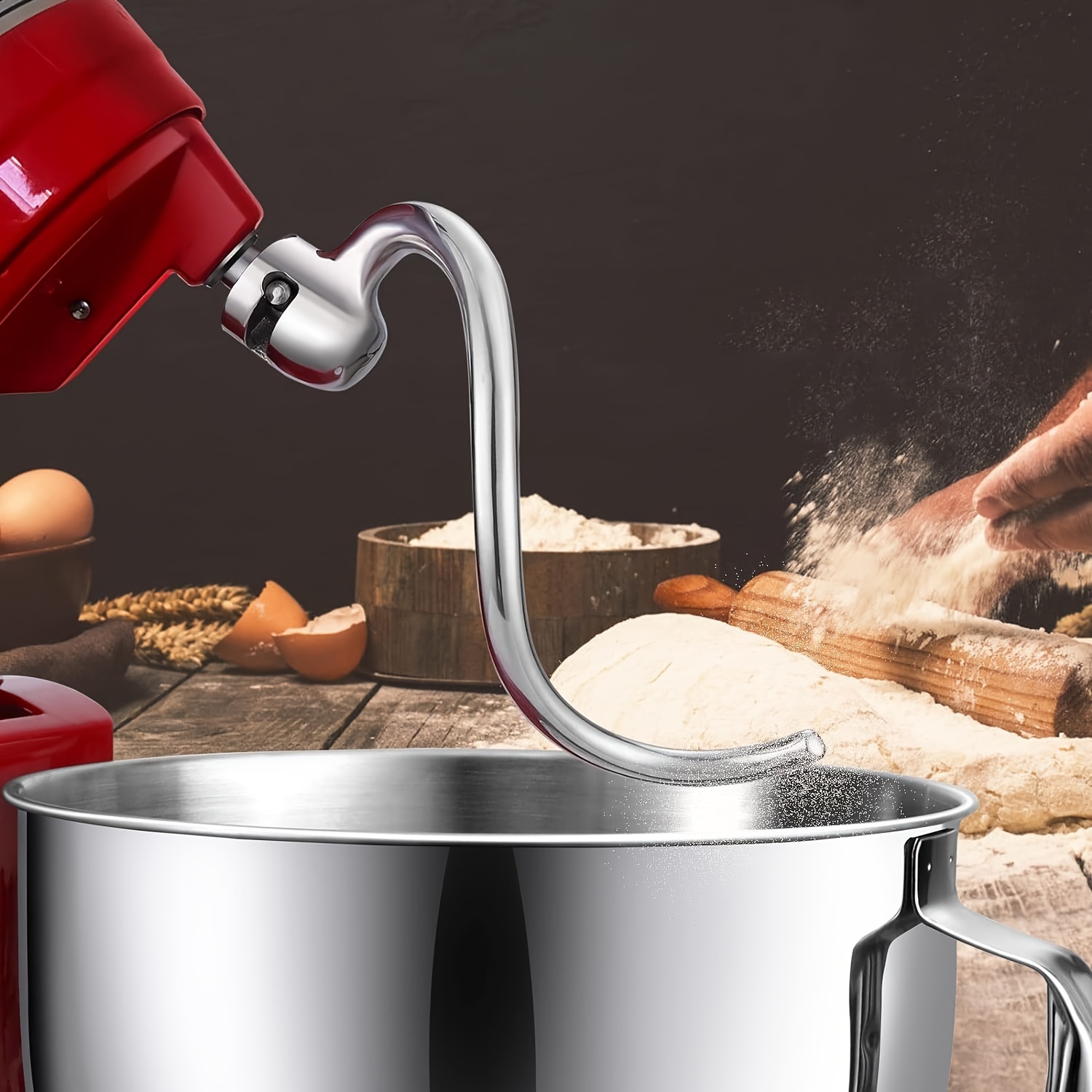 Kitchenaid Stainless Steel Spiral Dough Hook - Rustproof, Easy To Clean,  Efficient Kneading For Bread, Pizza, Pasta, - Replacement For 4.5qt & 5qt  Bowl Tilt-head Stand Mixers - Temu