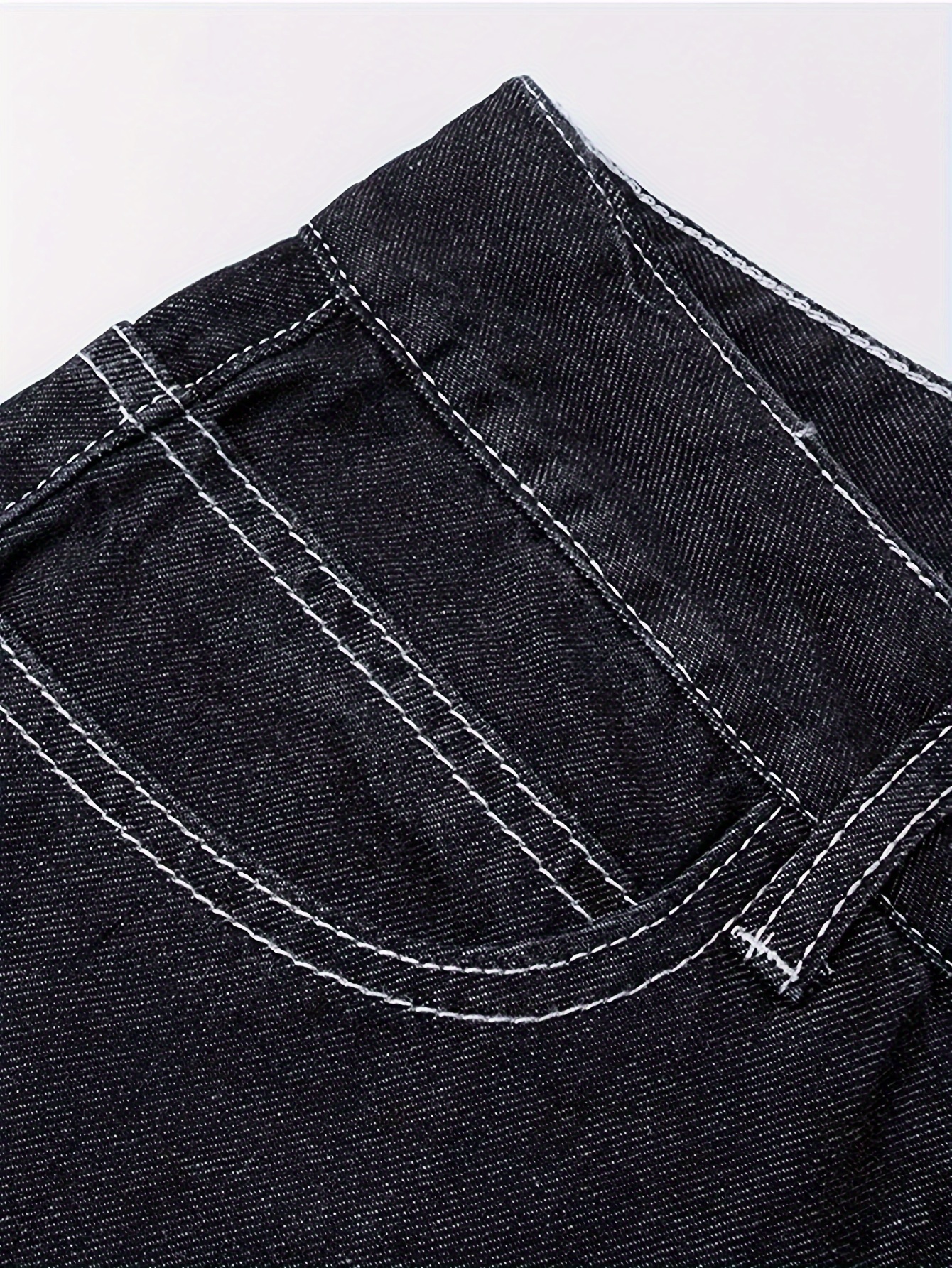Slant Pocket Vintage Style Baggy Jeans Y2k Streetwear Loose - Temu