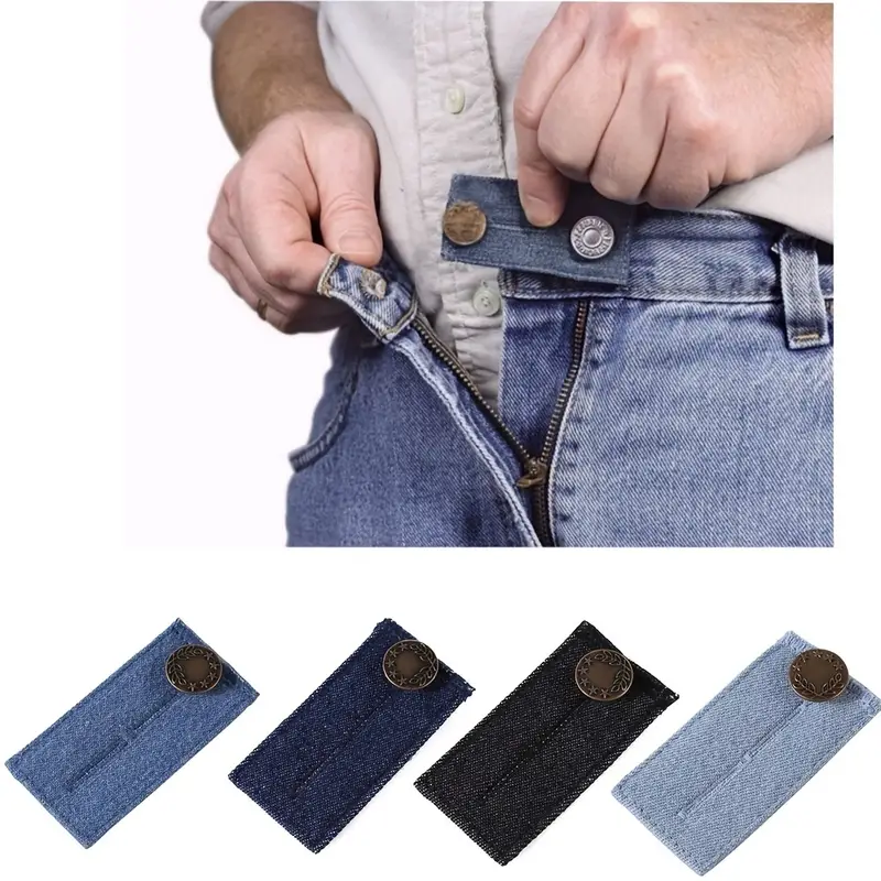 Women's Elastic Waist Extender Adjustable Pants Button Extender Decorative  Accessories
