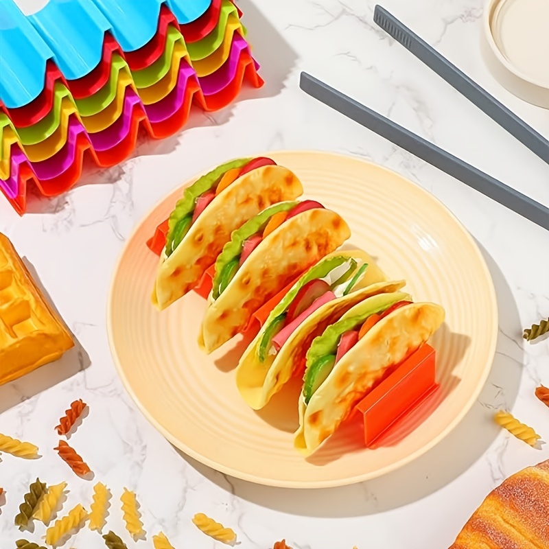 Taco Holder, Colorful Wave Shape Taco Tray, Taco Shell Holder Stand For  Party, Hold 4 Tacos Each, Very Hard And Sturdy, Dishwasher Top Rack Safe,  Kitchen Tools, Kitchen Accessories - Temu New Zealand