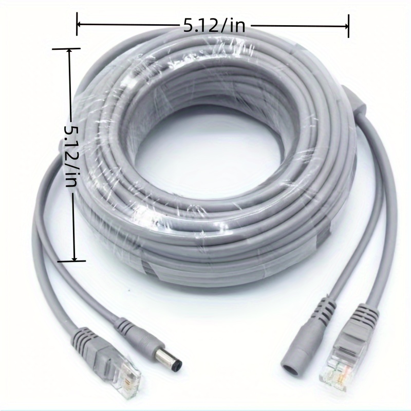 Ethernet Cctv Cable Rj45 + Power Connector Rj45 Cable - Temu