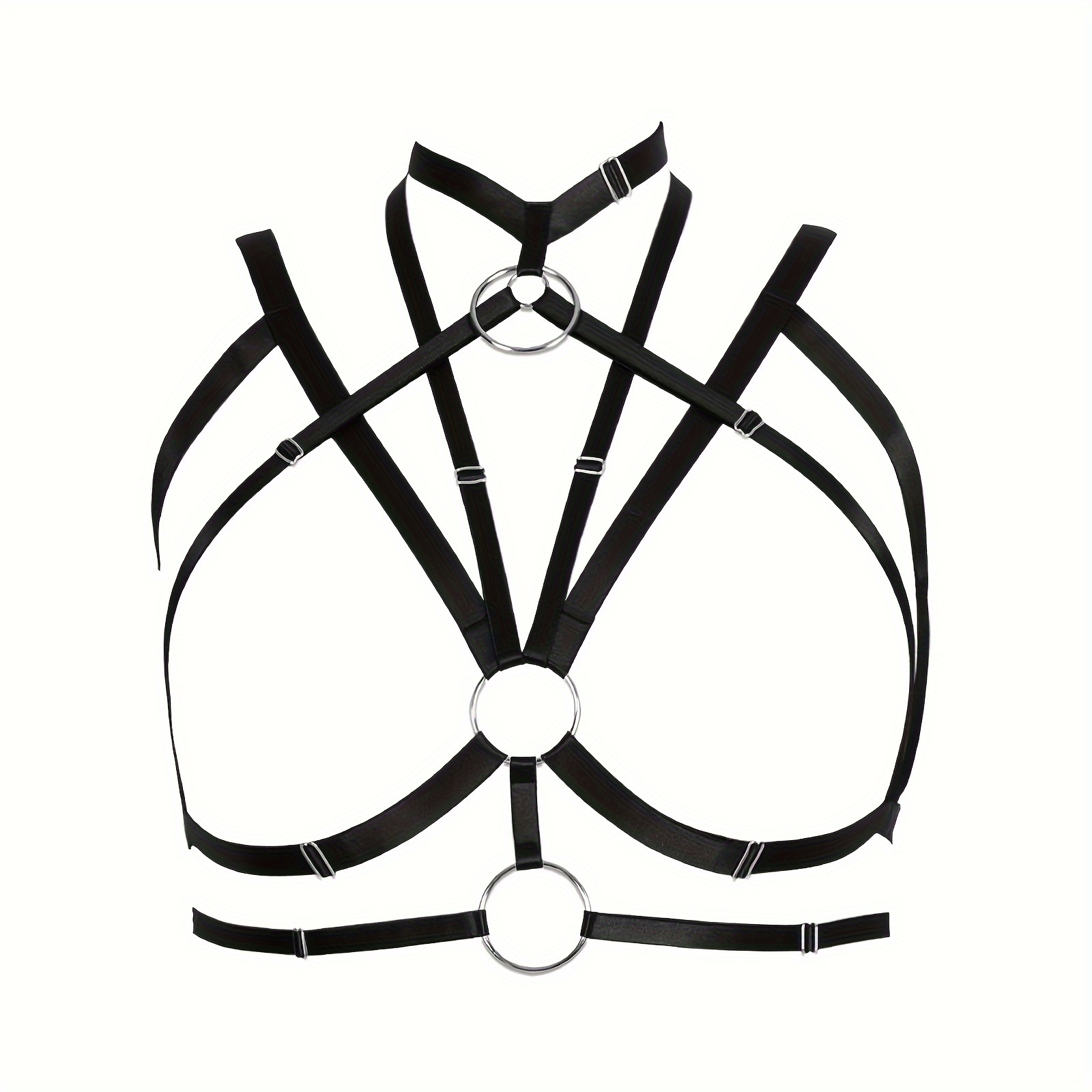 Candy Color Sexy Harness Women Plus Size Cage Bra Elastic - Temu