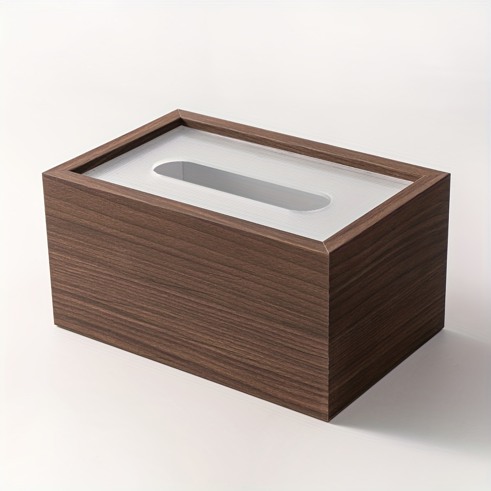 Caja de pañuelos de madera en blanco para bricolaje, caja de pañuelos de  madera sin terminar, dispensador de pañuelos hecho a mano, caja de papel