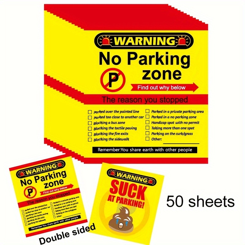 Stickers de stationnement interdit difficiles à enlever. 15 x 15 cm