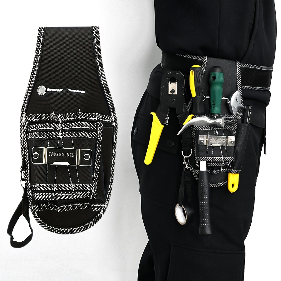 Mochila de herramientas para hombres, mochila de herramientas para  electricista duradera con 2 pequeñas bolsas de herramientas de lona,  organizador de