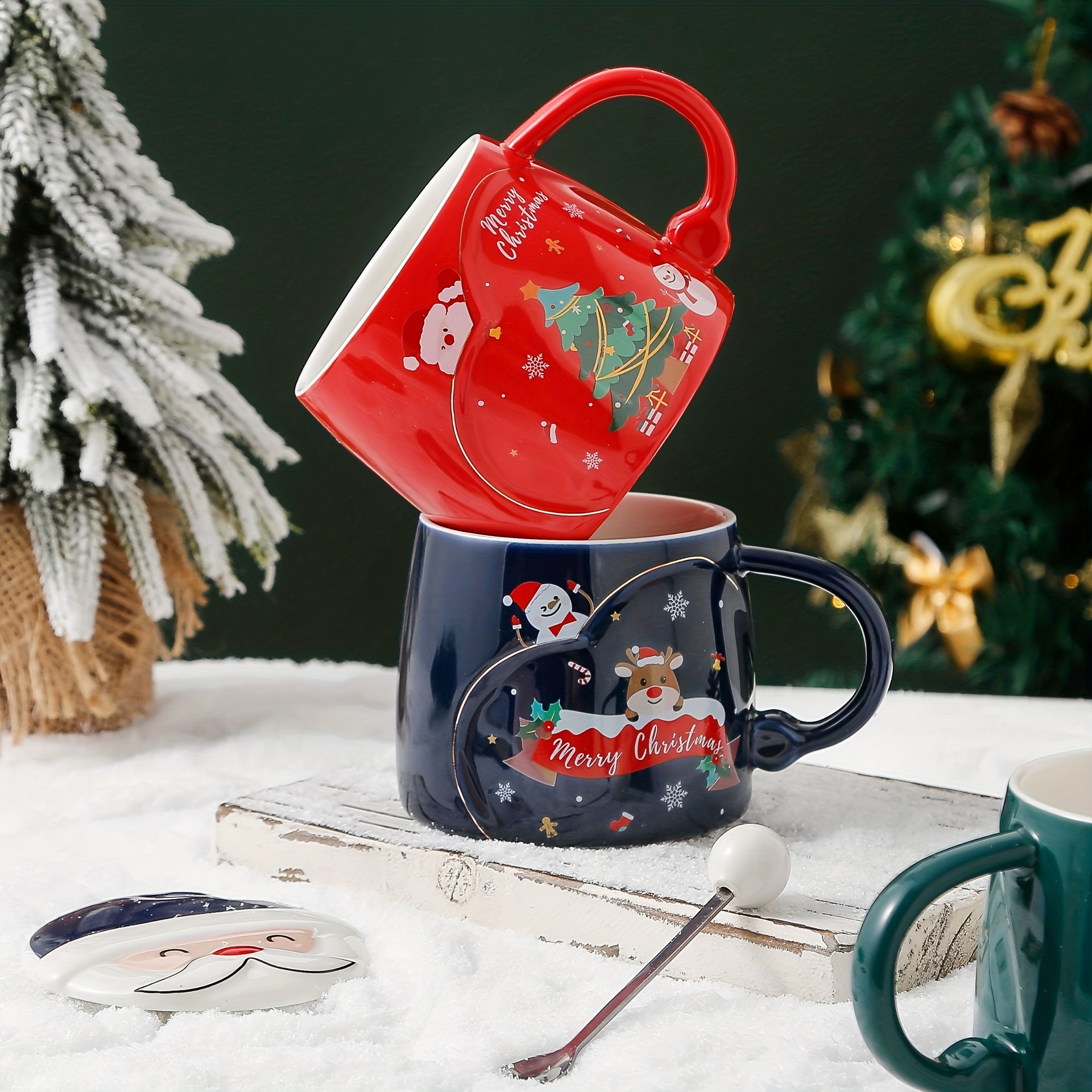 Mug tasse céramique Père Noël idée cadeau Jolly Santa Claus Face Ceramic Mug