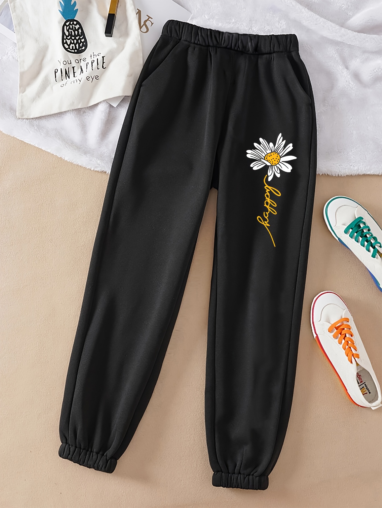 Pantalones Deportivos Estilo Jogger Estampado Letras - Temu