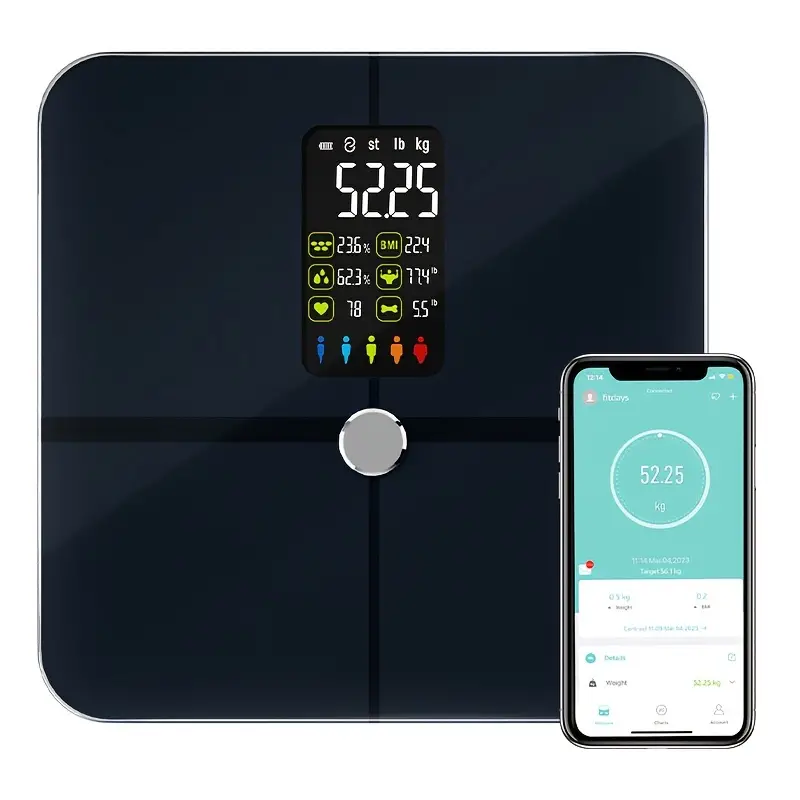 Mass Index Measuring Personal Scale, Va Screen Usb Digital Weight Body Fat  Scale Heart Rate Smart Body Fat Analyzer Scale - Temu