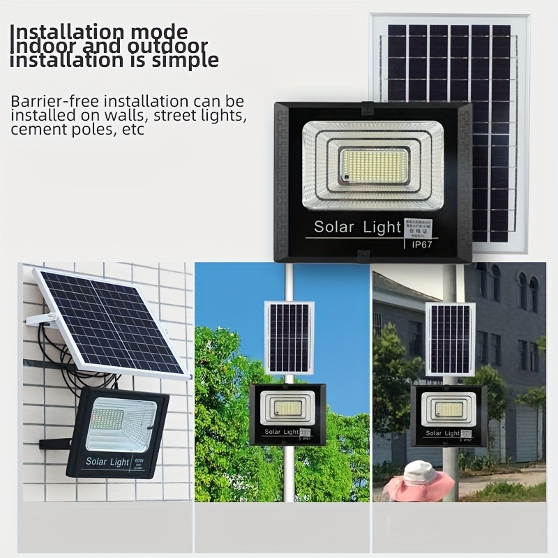 Lámpara Exterior Panel Solar Sensor Movimiento Luz de Emergencia