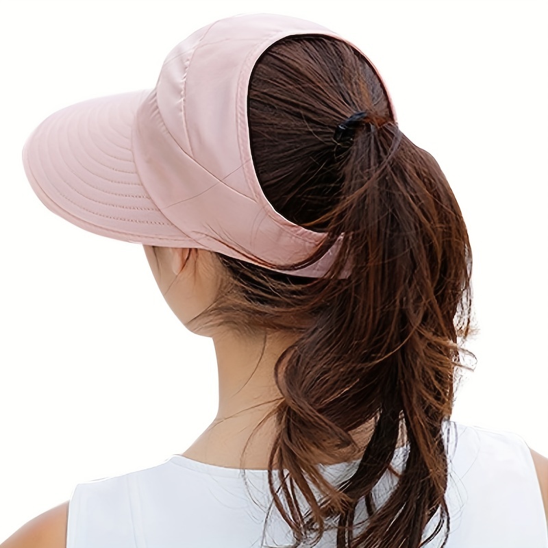 Women's Ponytail Sun Hat Foldable Sun Protection Perfect - Temu