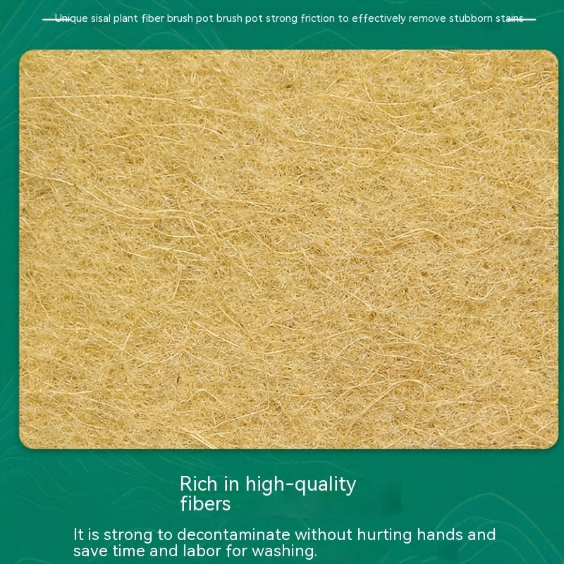 Coconut Fiber Scouring Pads - Non-scratch Sisal Cleaning Sponges For Dishes,  Pans, And Pots - Odor Free, , And Biodegradable - Temu