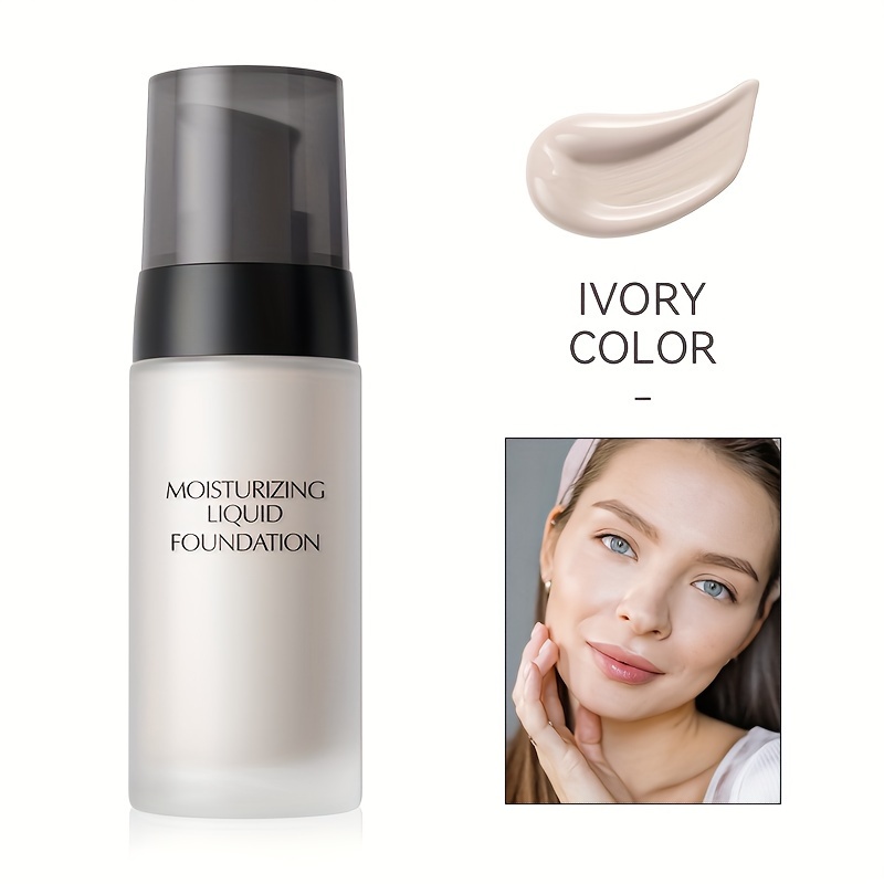 Skin Tone Foundation Liquid Concealer Skin Nourishing Lasting Foundation  Makeup Foundation Ivory White Foundation Cream 30ml 