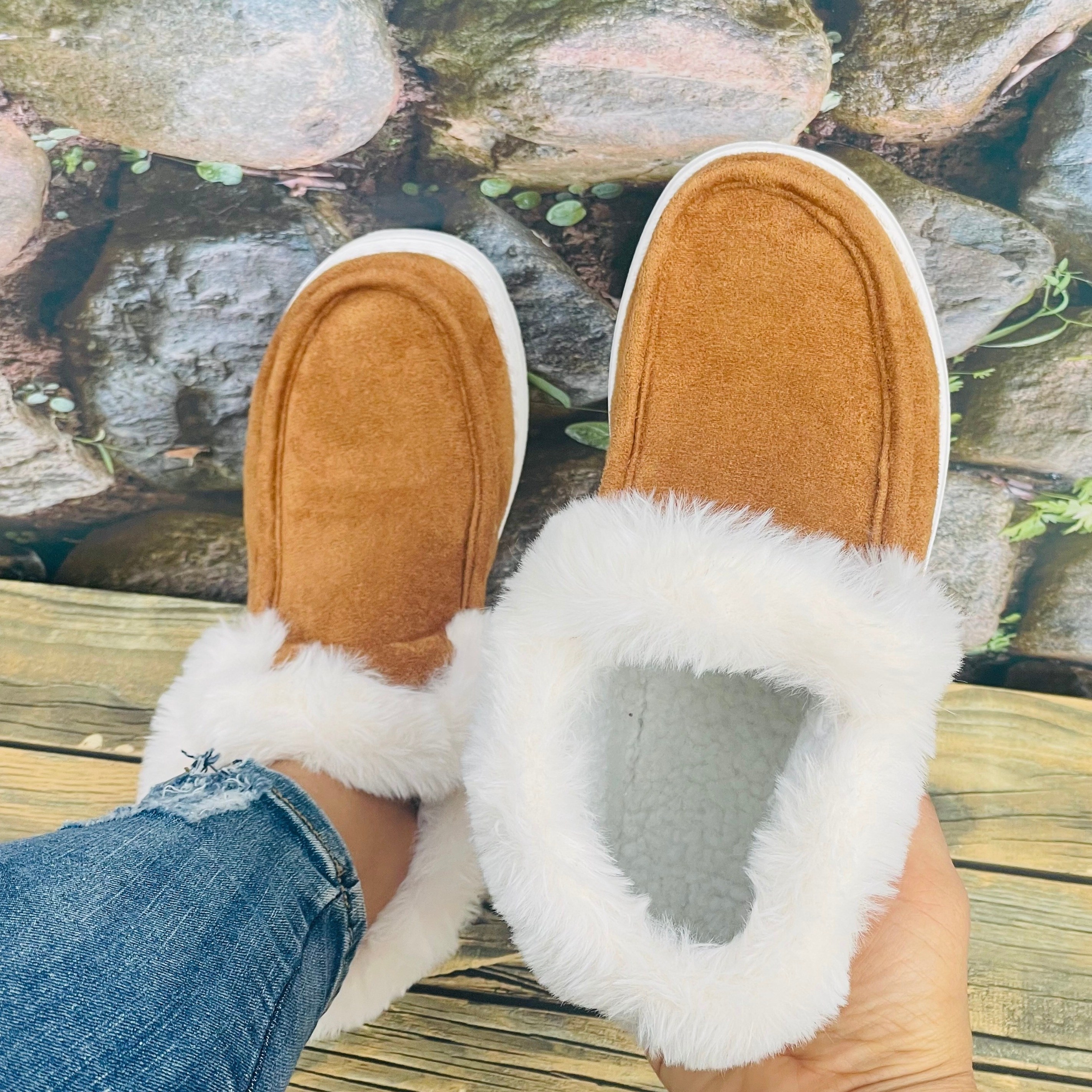 Stivali Da Neve Invernali Termici Interni In Peluche Con Punta Arrotondata  Da Donna, Scarpe Piatte Casual Senza Lacci Per Passeggiate All'aperto - Temu  Italy