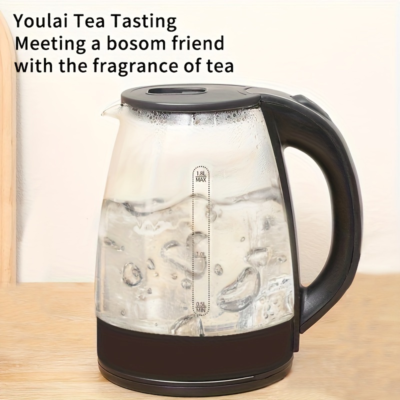 Visible 1.8l Electric Glass Tea Kettle With Tea Infuser