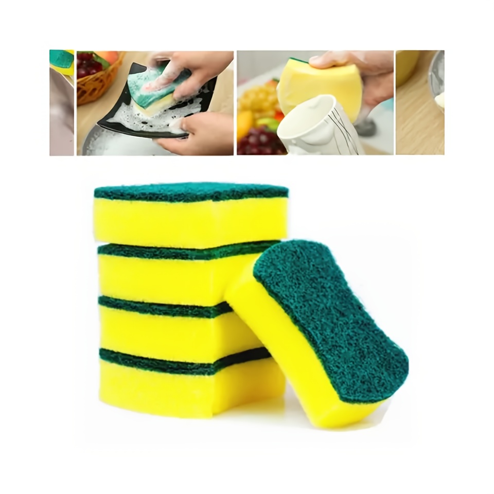 5/10pcs Kitchen Cleaning Sponges Eco-Friendly Anti-Scratch, Dish, Scrub  Sponges