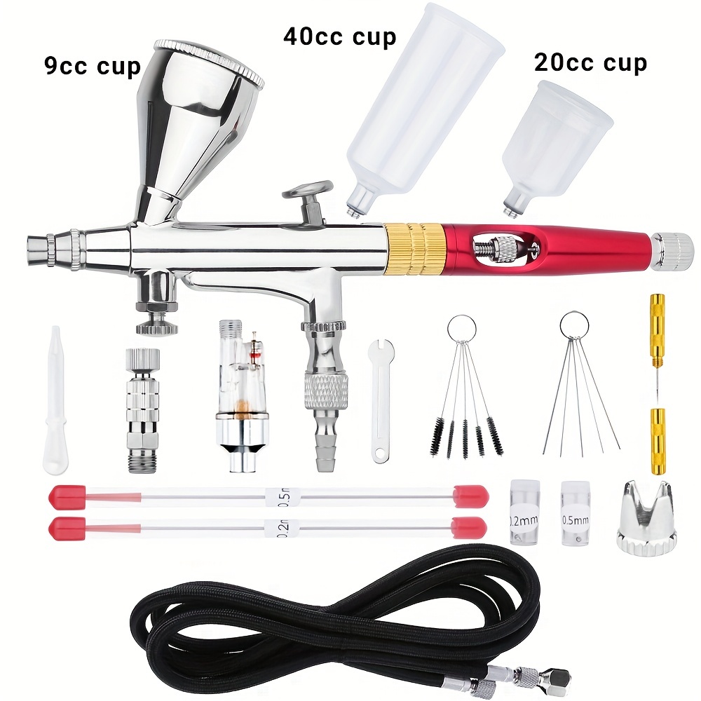 Dual Action Airbrush Set For Commercial Arts Illustrations - Temu