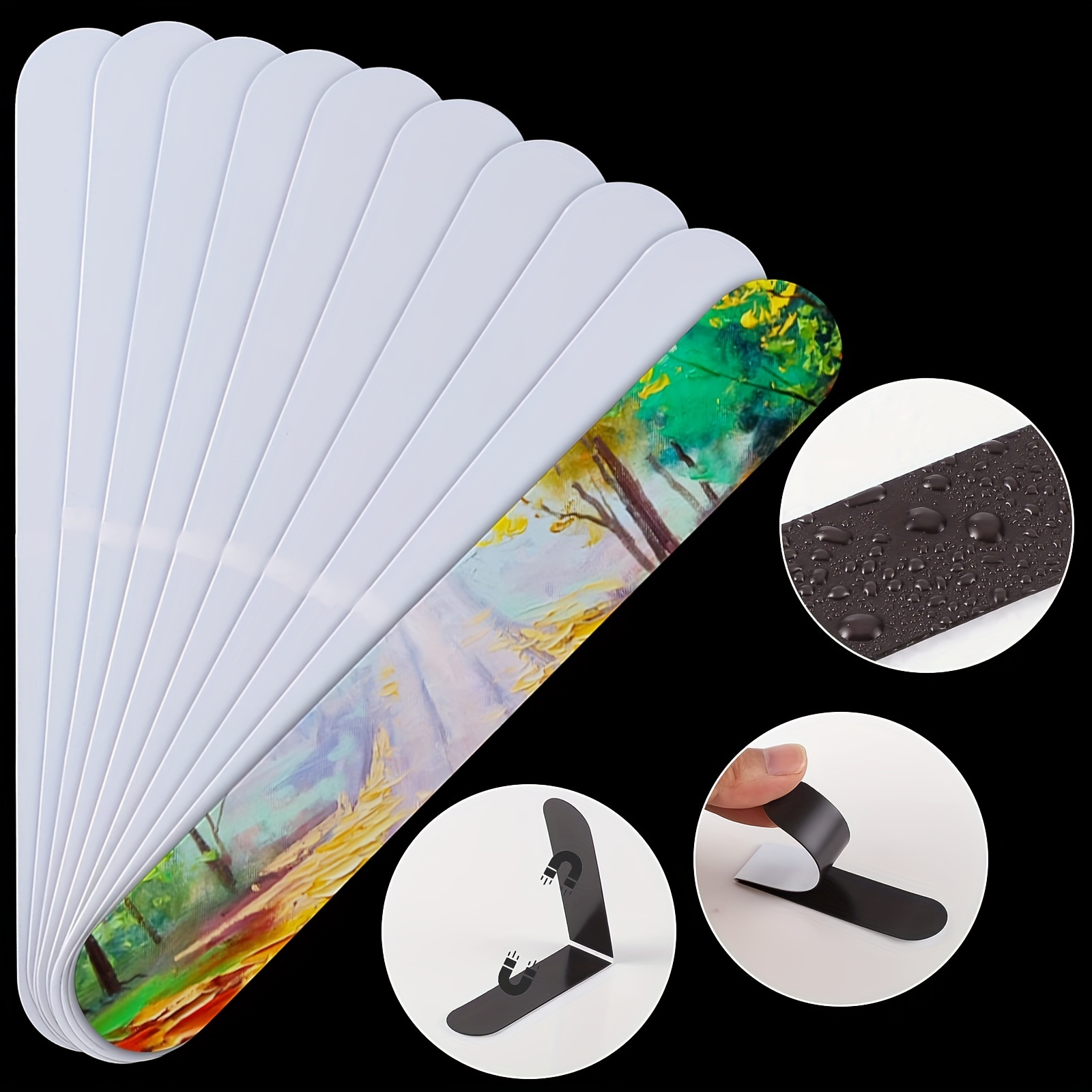 30 Pieces Magnetic Bookmark Book Marker Clip Sublimation Bookmarks  Sublimation Magnetic Bookmarks Page Markers for Home Students Teachers  Classroom