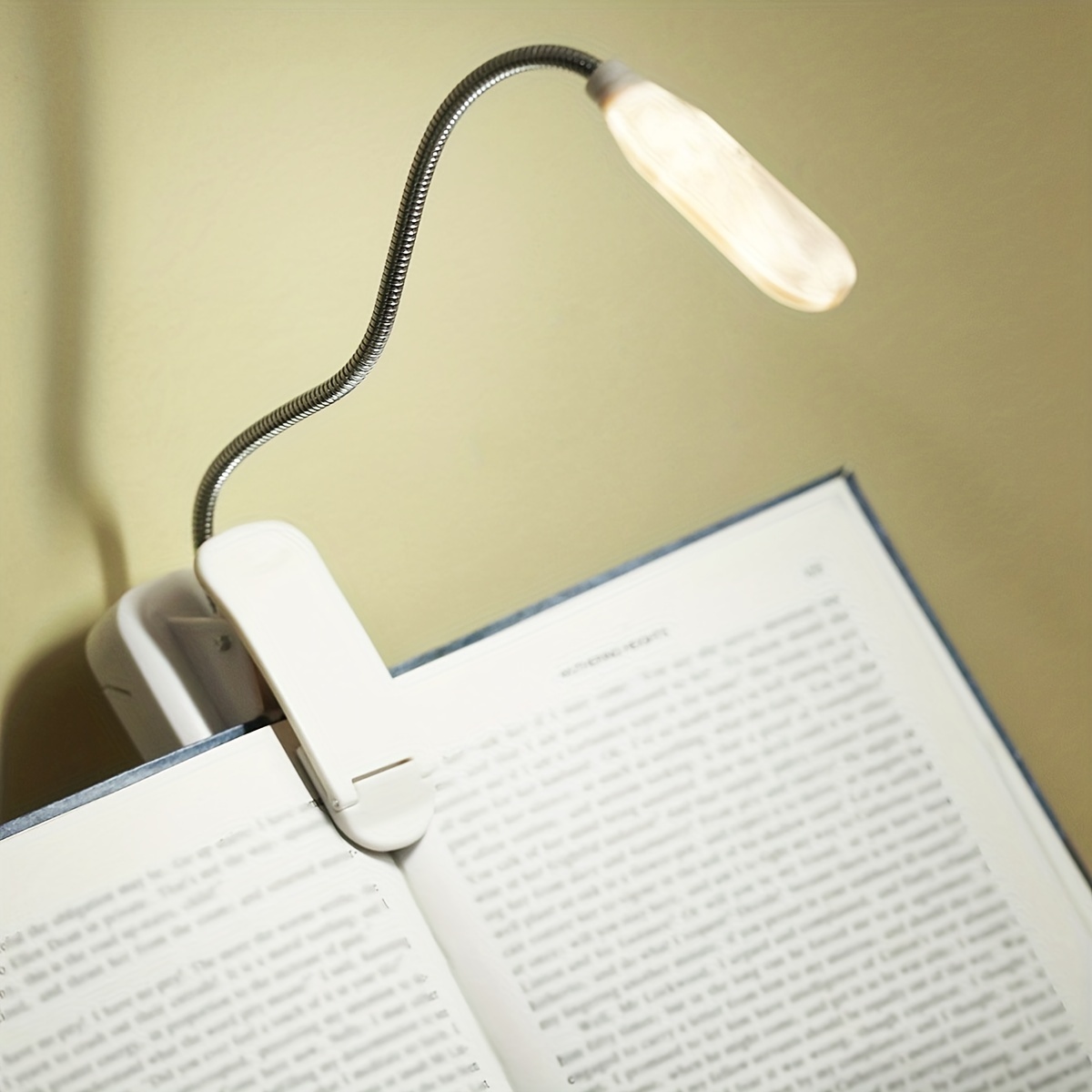 Clip Book Light Battery Powered Flexible Hose Table Lamp - Temu
