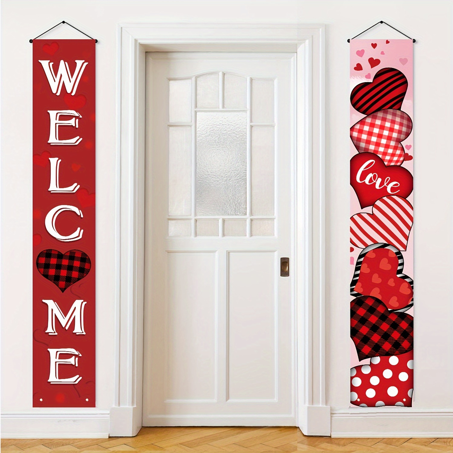 Large Size Valentine Banner, Porch Sign with 71''X43.3'',Valentines  Decorations