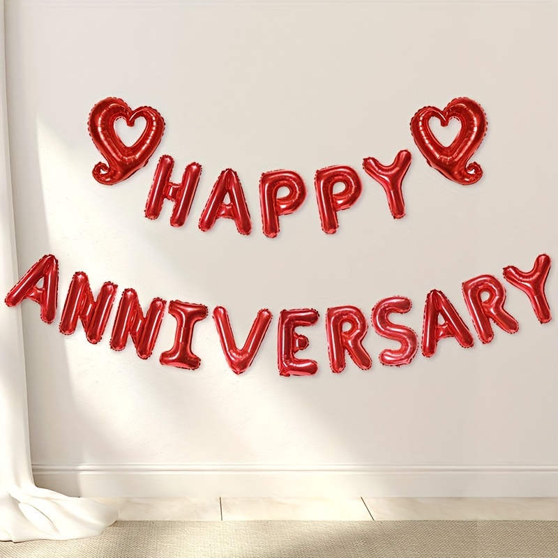 

18pcs, Happy Anniversary 16-inch Letter Set Anniversary Event Wedding Anniversary Anniversary Celebration Decoration Background
