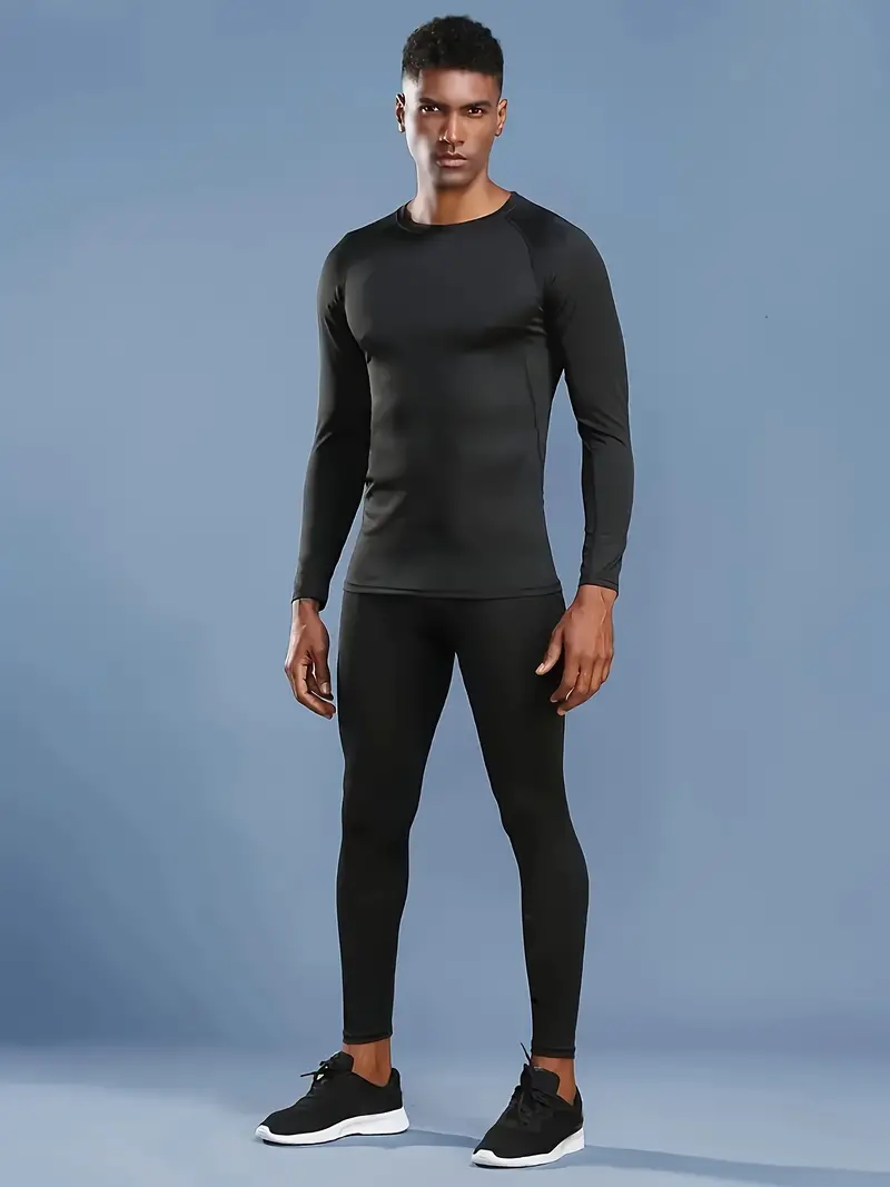 Men's Thermal Compression Pants Athletic Sports Tights - Temu