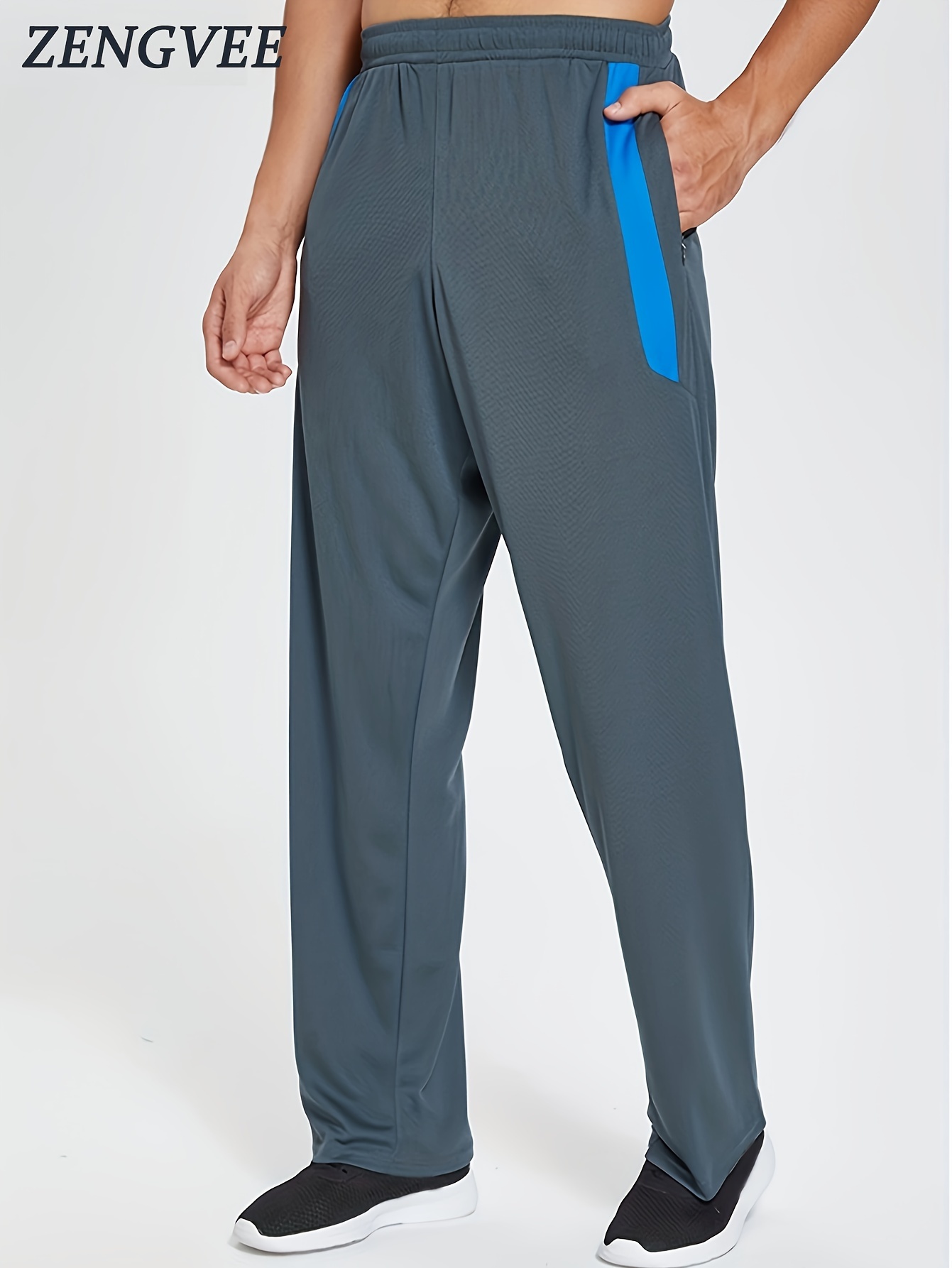 Zengvee Men's Trendy Pants Zipper Pockets Active Stretch - Temu