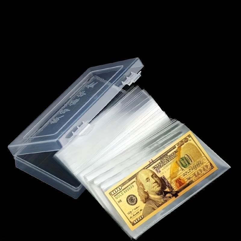  Money Saving Binder Book, 50Pages Clear Currency Sleeves, Bill  Holders Money Protector for Commemorative Banknote,Tickets, Stamp  Collecting Supplies, Portable Cash Holders for Collector (Blue) : Office  Products