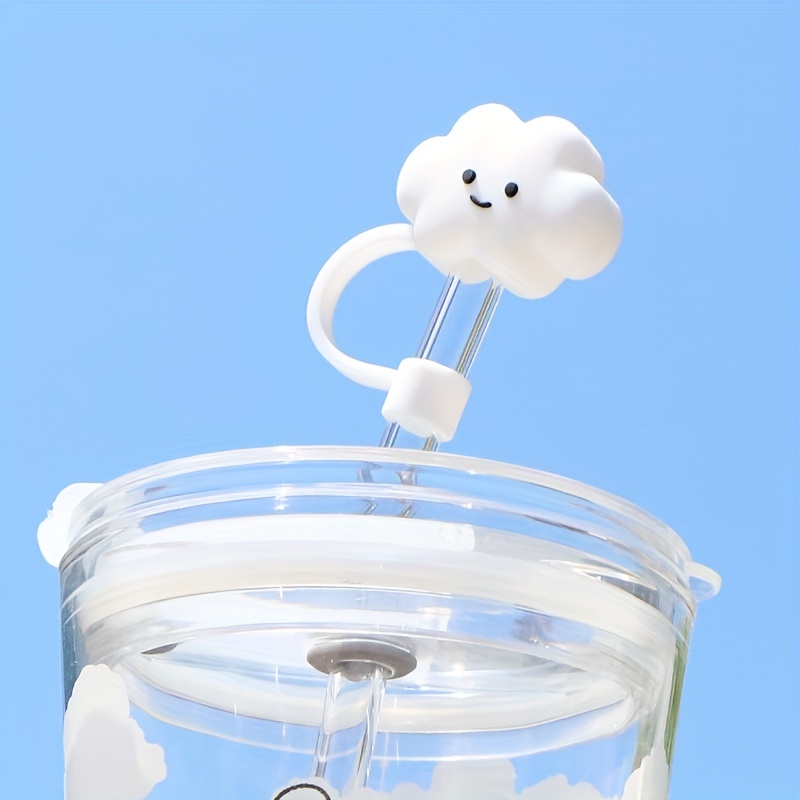 Reusable Cloud-shaped Silicone Straw Sleeves - Compatible With