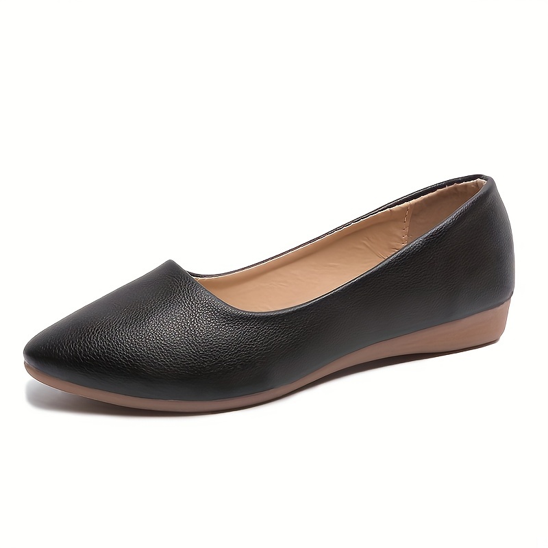 Women's Pointed Toe Flats, Casual Soft Sole Non Slip Low Top Shoes, Comfy Walking Flats