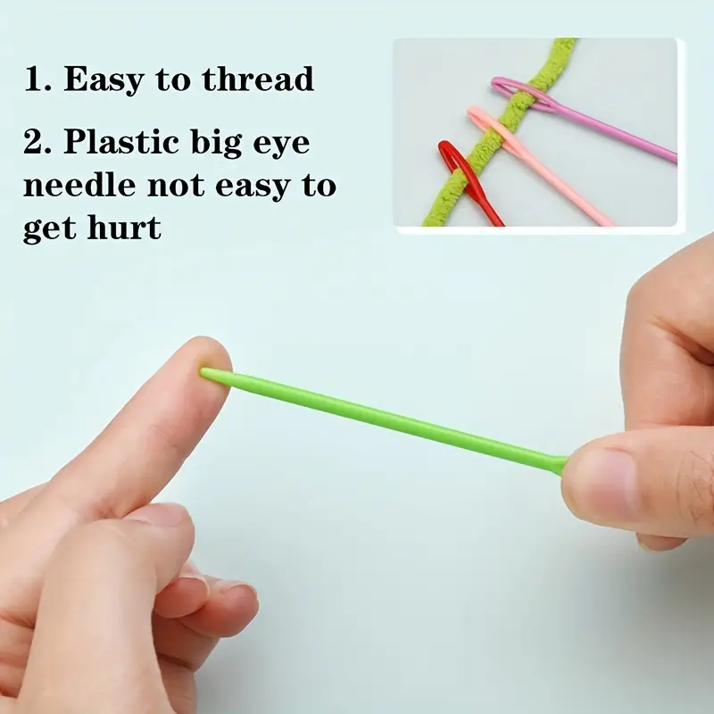 Plastic Sewing Needles, Large Eye Plastic Yarn Needles For Kids, Plastic  Needles For Yarn And Craft Plastic Embroidery Needle For Diy Sewing  Handmade Crafts - Temu Czech Republic