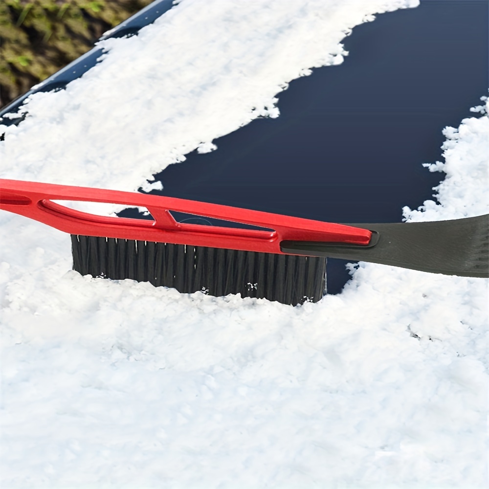 2 In 1 Ice Scraper And Snow Brush - Scratch Free Soft Bristles, Car  Windscreen Window Cleaning Kit, Winter Car Accessories, With Grip-Red 