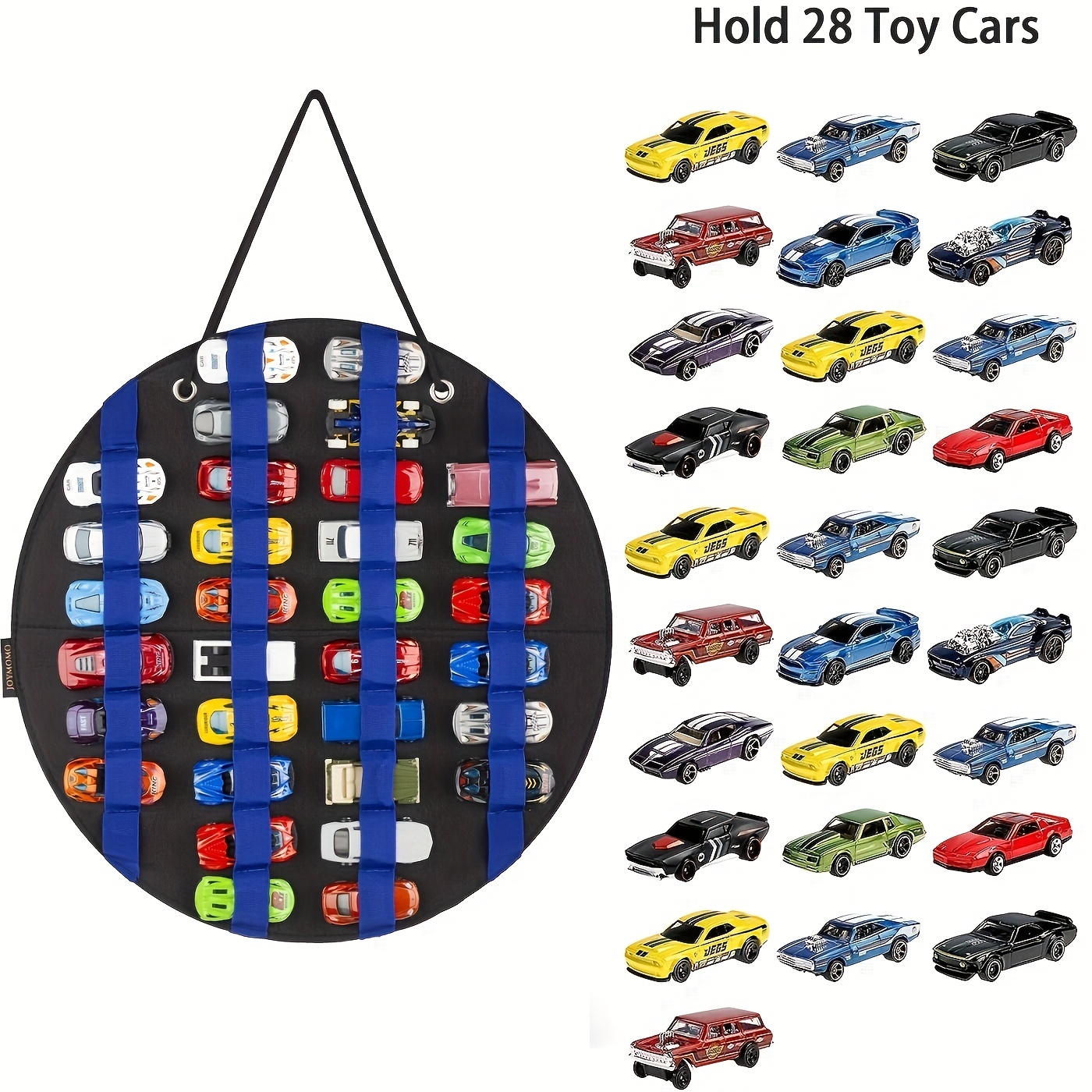 Runde Form Spielzeug Aufbewahrungsorganisator Kompatibel Mit Hot Wheels  Autos, Hängende Display-Hülle (Spielzeugautos Nicht Enthalten) (Schwarz)