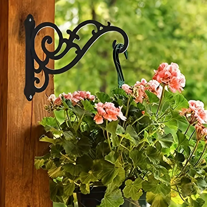 1pc Outdoor Decoration Hanging Plant Brackets Wall Iron Hooks Hanging Plant  Brackets Outdoor Flower Pot Hooks Decoration, Today's Best Daily Deals