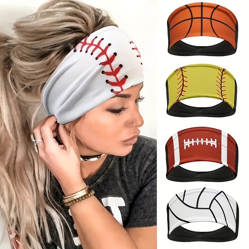 8 Pack Soccer Accessoires de cheveux Football Hairband Sport Bandeau  élastique pour fille