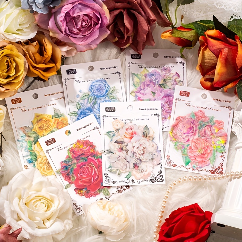Flower Stickers For Scrapbooking Junk Journal Diary - Temu