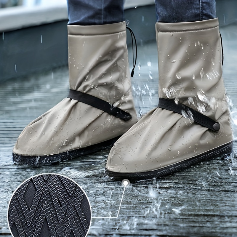 1pair waterproof shoe covers rain shoe covers slip resistance galoshes rain boots over shoes